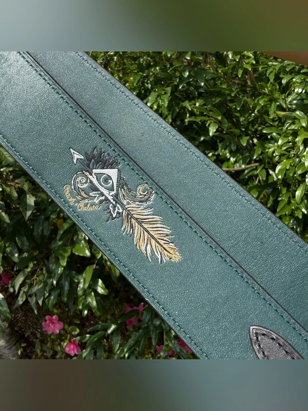 Coach Strap With Tattoo 37132 Evergreen Brass Glovetanned Leather Chelsea Champl